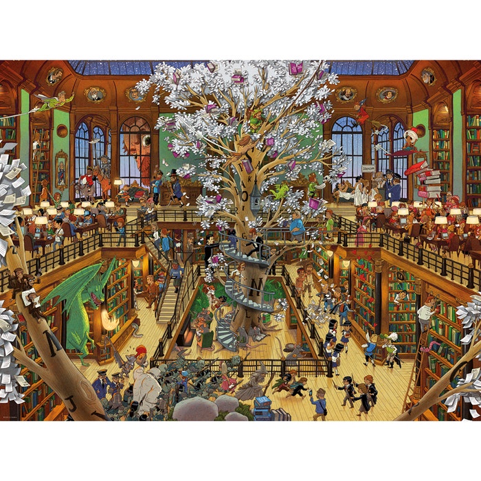 Heye Puzzle 29840 Library, Triangular 1500 Pcs