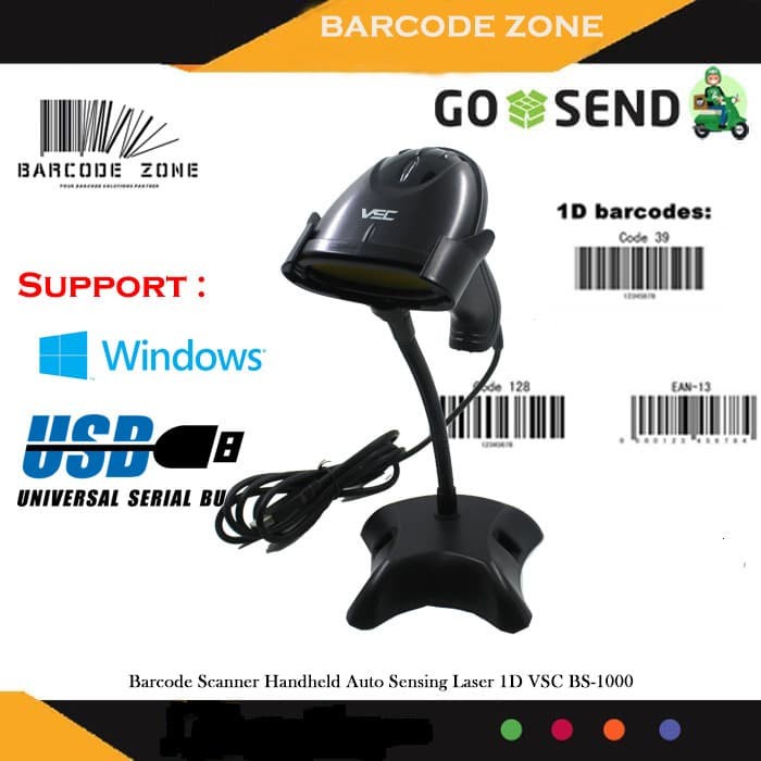 Scanner Barcode Scanner Laser Vsc / Eppos Bs-1000 Stand Termurah Eppos 1808A