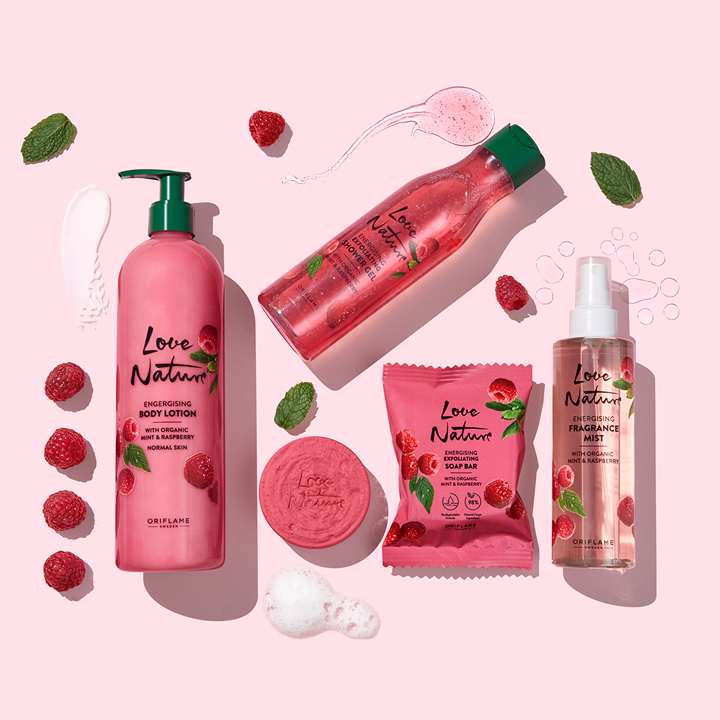 Ln orgnc mint & raspberry baru