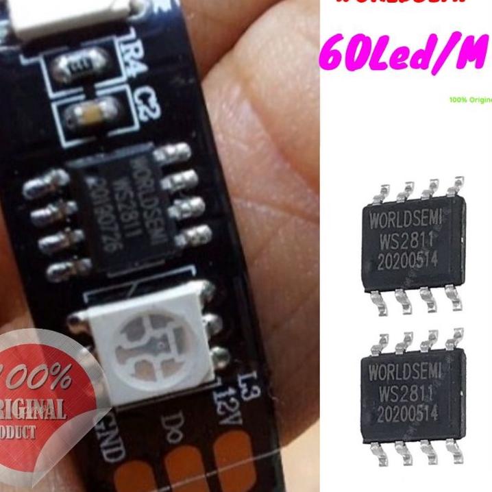 ♖ LED WS2811 Original Worldsemi 12V 60Led/M ◊