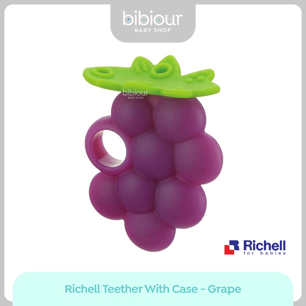 Richell Teether with Case - Grape