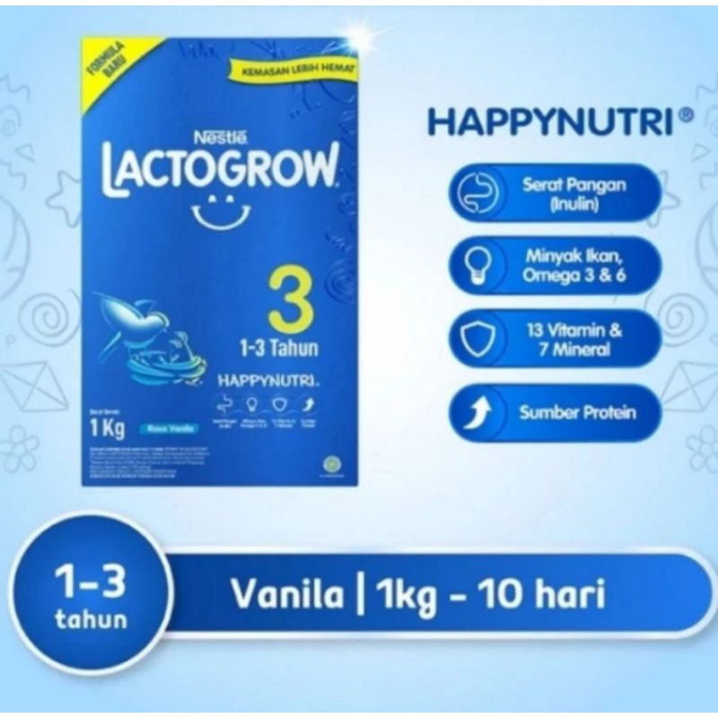 Lactogrow 3 Rasa vanilla 1 kg