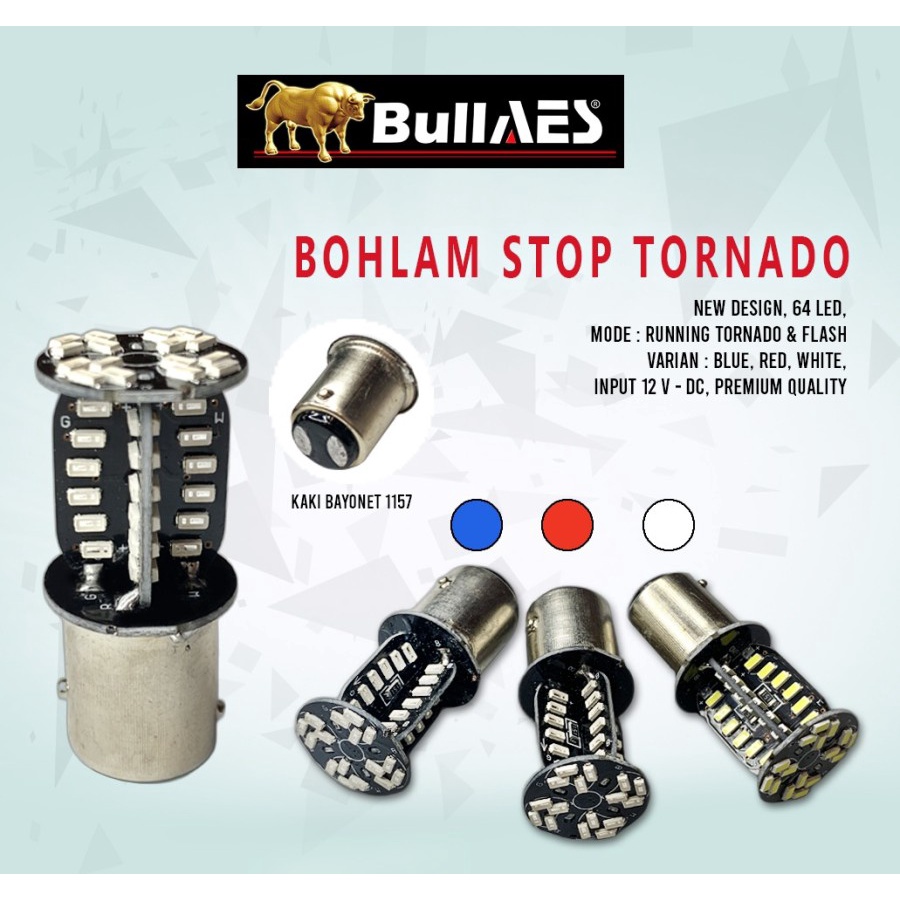 Bohlam Stop 1157 Running 64 LED Tornado