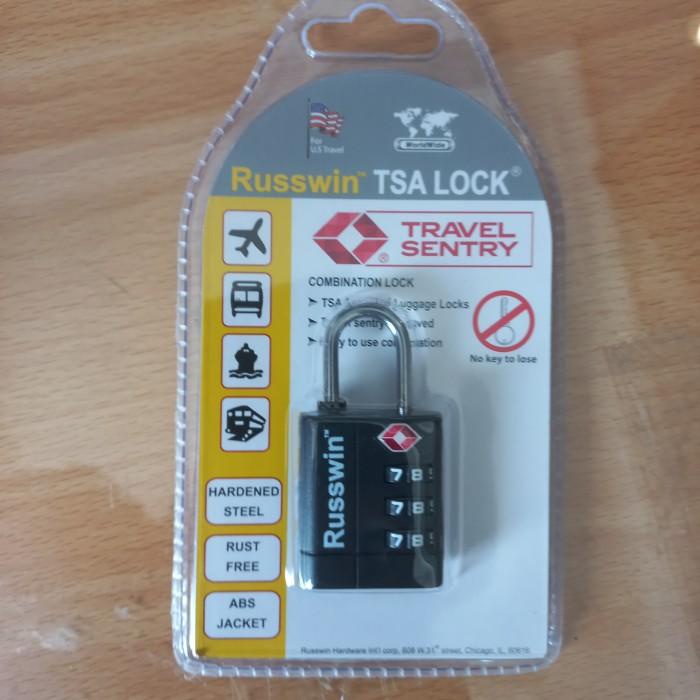 Gembok Koper Russwin TSA Lock 105 - Black