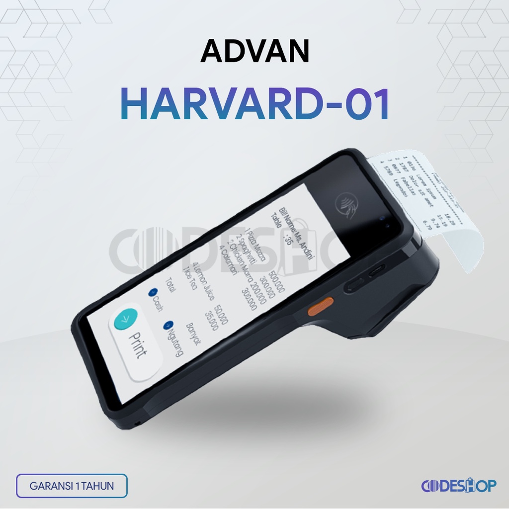 Mesin Kasir Android Mini POS Harvard 01