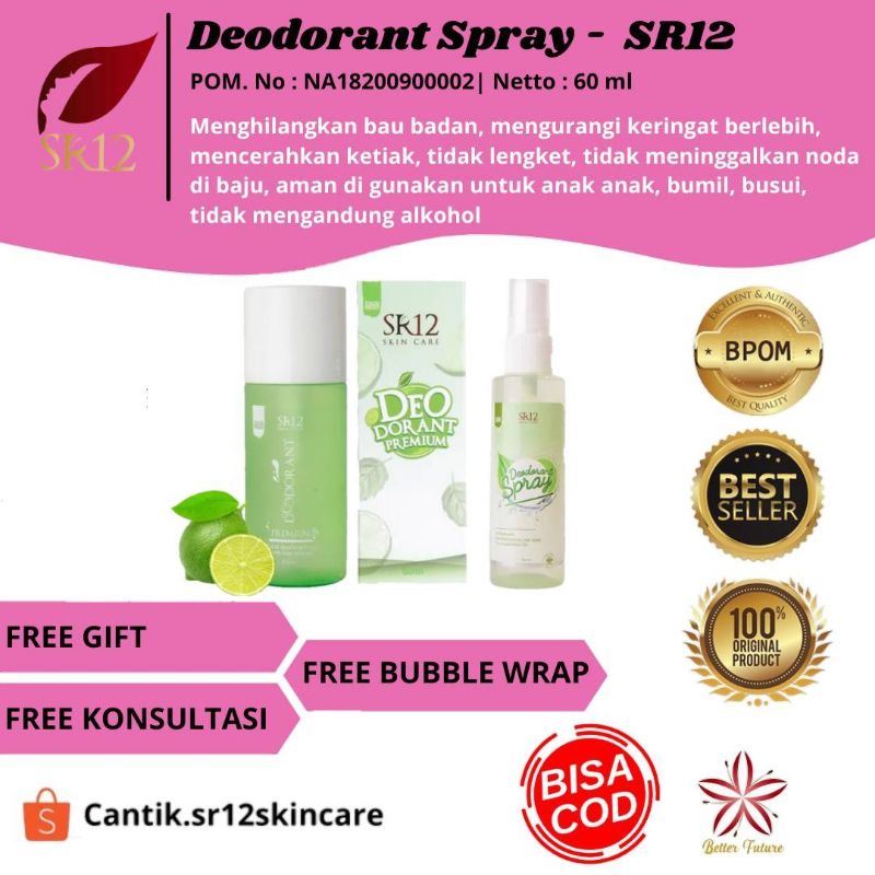 Deodoran Deodorant herbal spray SR12 original