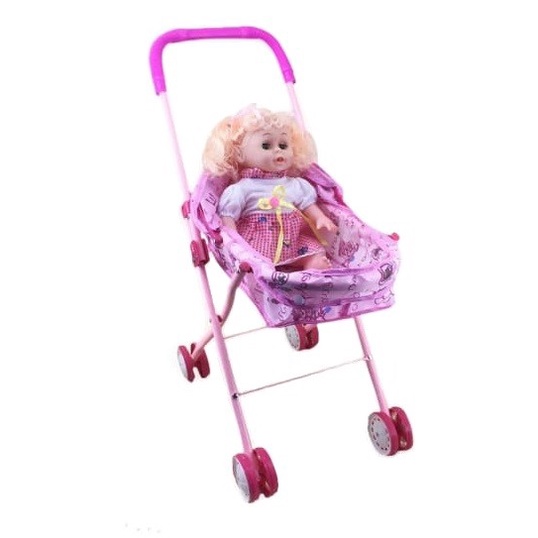 Stroller Mainan Talking Doll Dengan Stroller