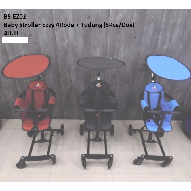 STROLLER ANAK RODA 4 ADA TUDUNG