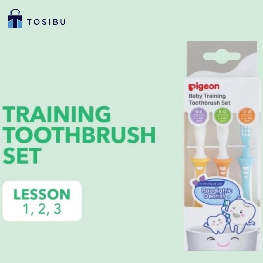 PIGEON TRAINING TOOTHBRUSH LESSON 123 SET MIX