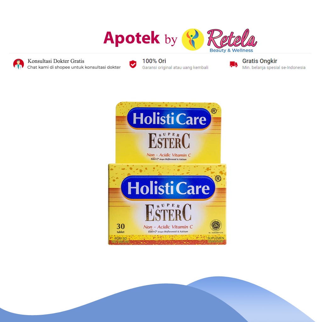 HOLISTICARE SUPER ESTER C 1 BOTOL 30 TABLET