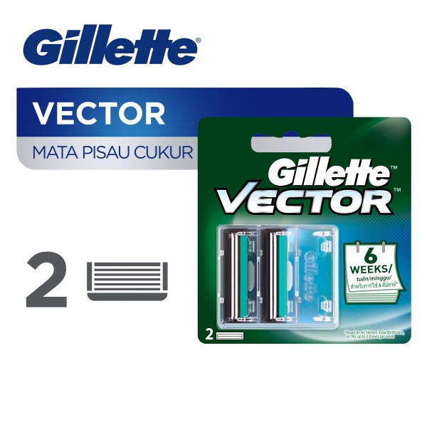 GILLETTE VECTOR CART 2 PCS