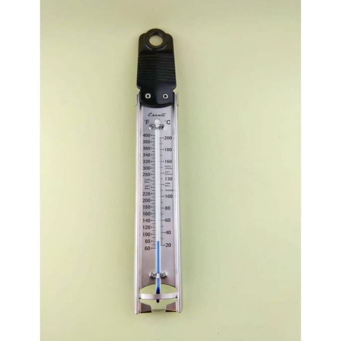 Escali Deep Fry/Candy Thermometer/ Termometer Penggorengan - Hitam [Cod]
