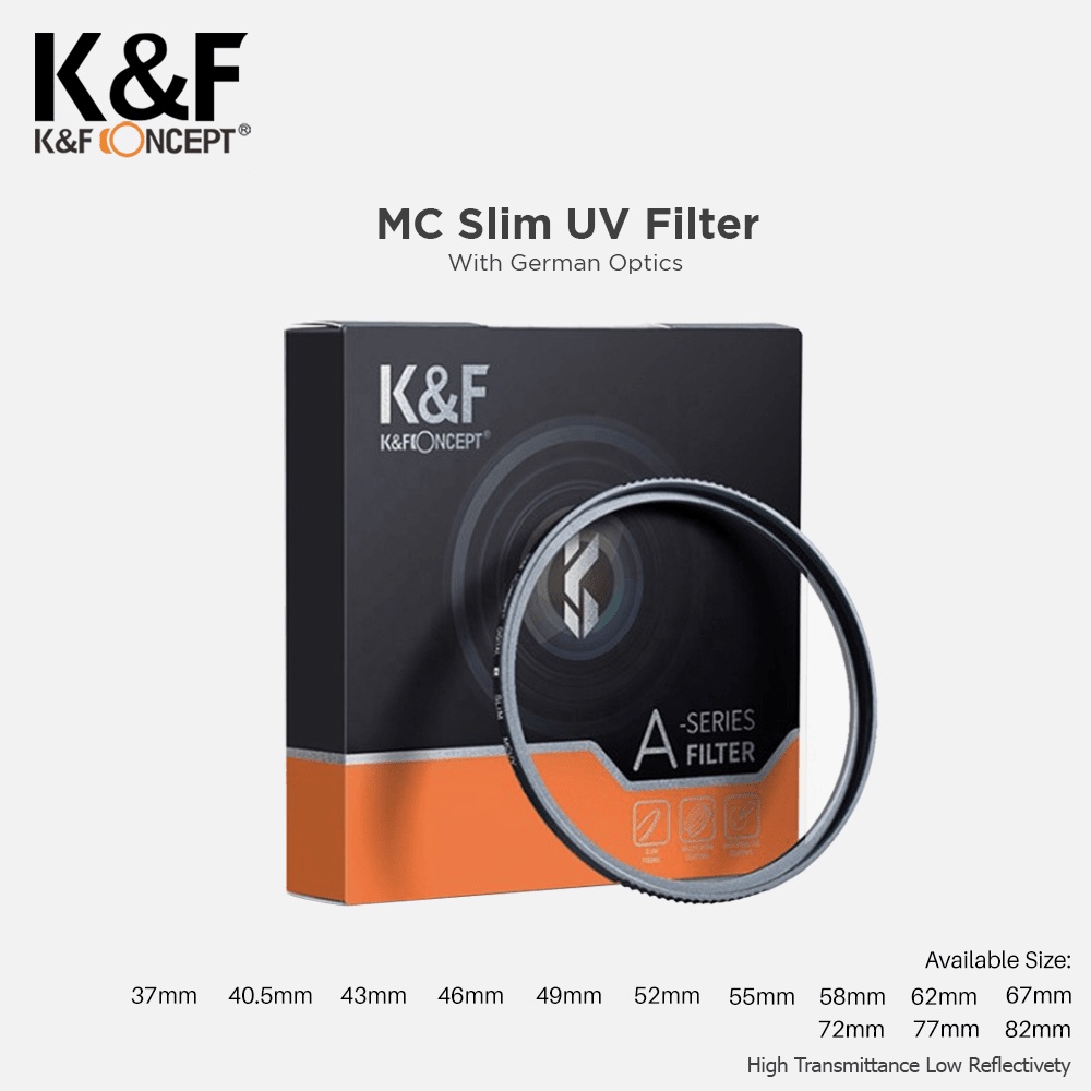 K&F Concept Filter Slim UV Filter Multi Coating with German Optics - Variant Size