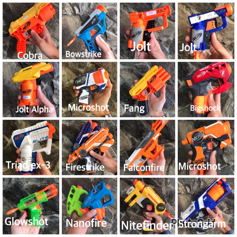NERF TRIAD ex-3 & Microshot + peluru 10biji