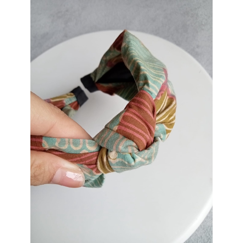 Bando knot batik green choco