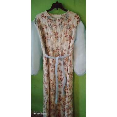 gamis cringkel bubble mix organza