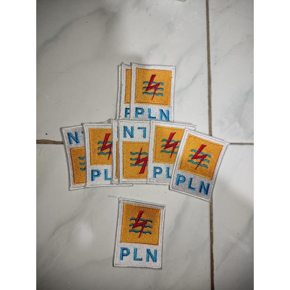 Emblem PLN Bordir KOmputer Logo PLN