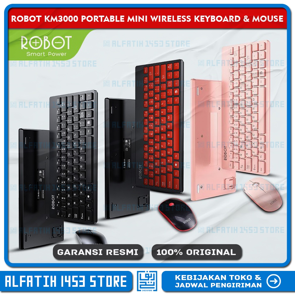ROBOT KM3000 Portable Mini Wireless Keyboard and Mouse
