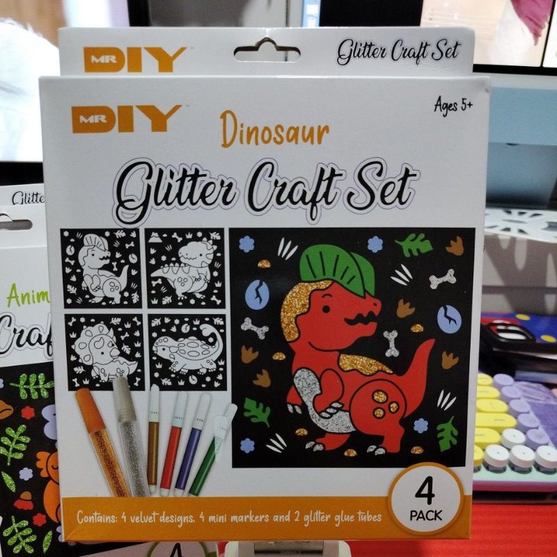 mr diy - glitter craft set - dinosaur