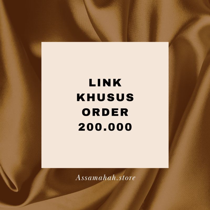 Link khusus Order