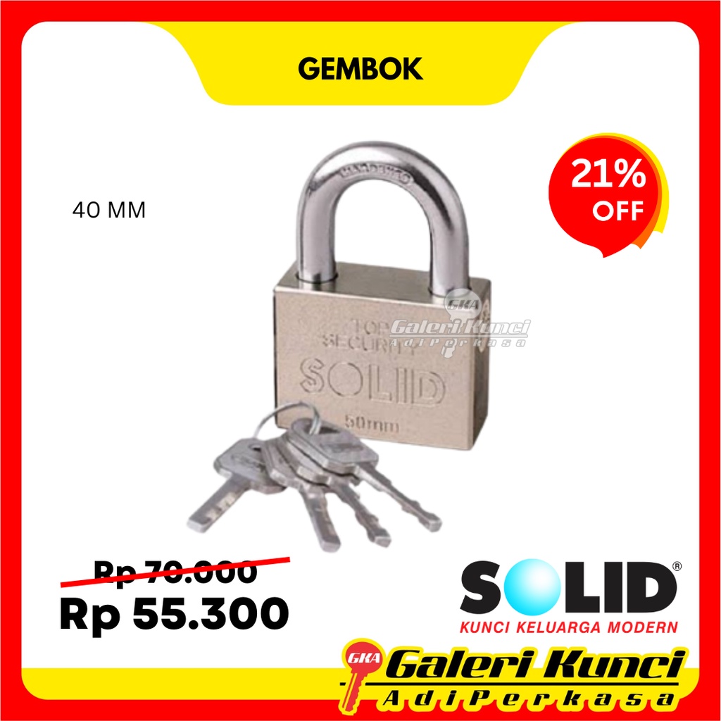 Gembok SOLID BAJA 809 40MM SN Padlock Gembok Pagar