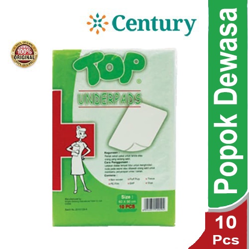 TOP UNDERPADS 10 PCS (60X90CM)