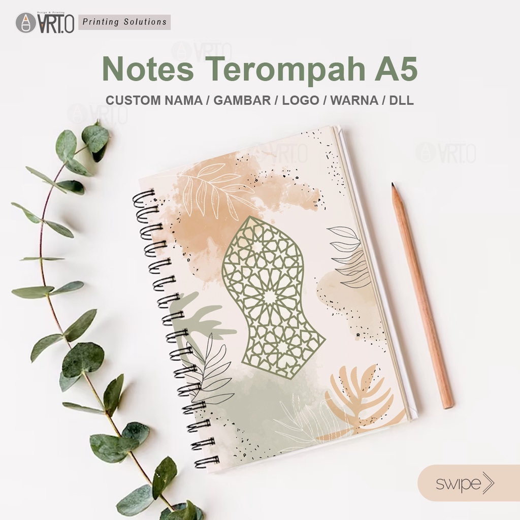 Notebook Terompah/ Notes Terompah a5 jilid spiral samping