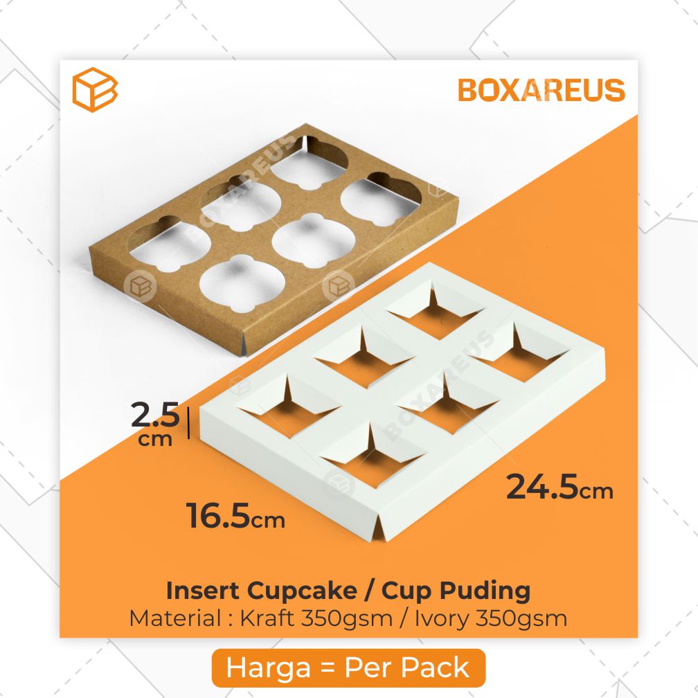 Insert Cupcake Box, Box, Dus, Kemasan, Cupcake Box, Cake Box (20pc)
