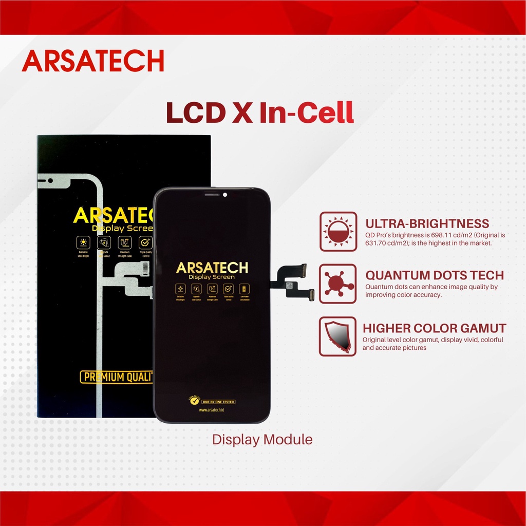 LCD TS/ LCD TOUCHSCREEN IP X ARSATECH INCELL BLACK