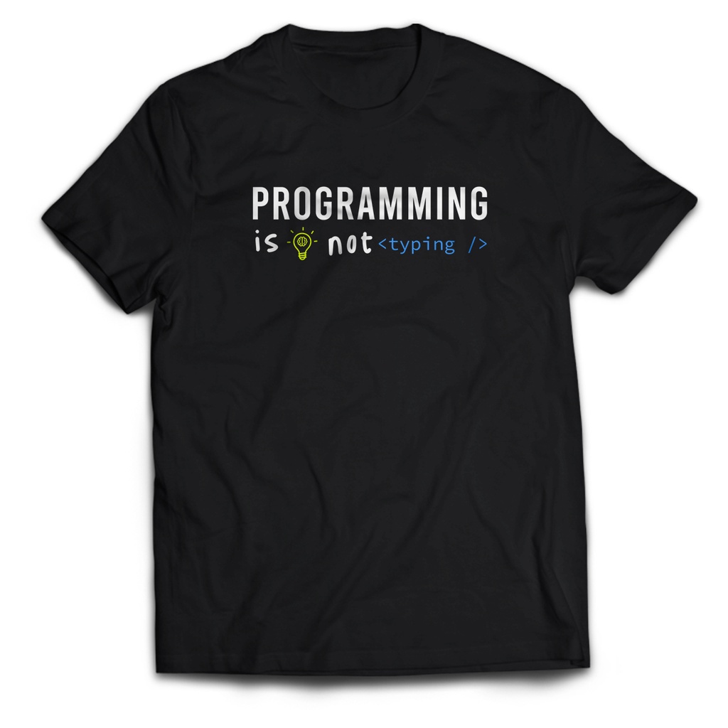 Kaos Pria PROGRAMMING IS THINKING Programmer Developer Dewasa Baju Atasan Unisex PakeKaos
