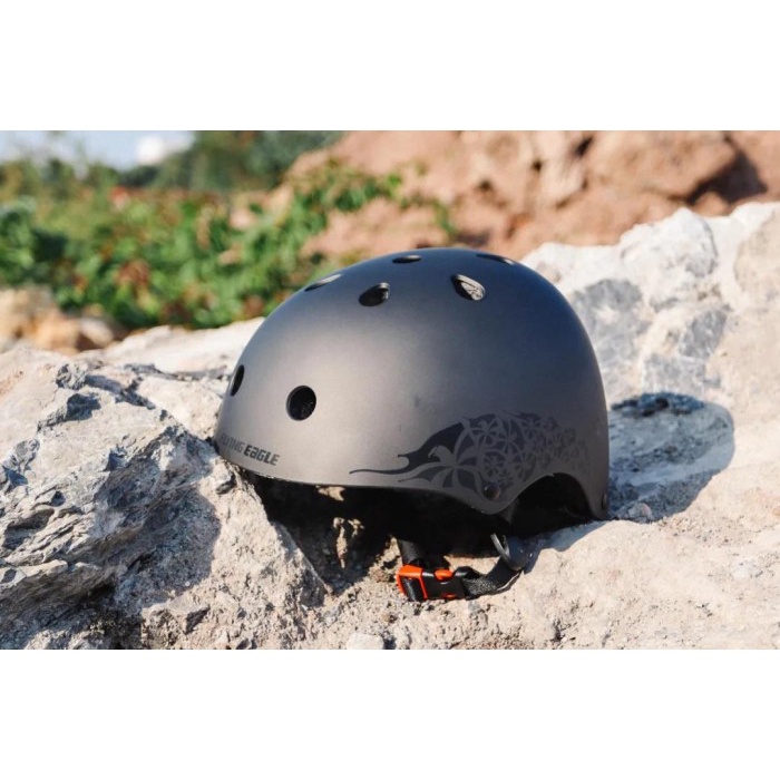 Helm Sepatu Roda Inline Skate Flying Eagle H1 Grey