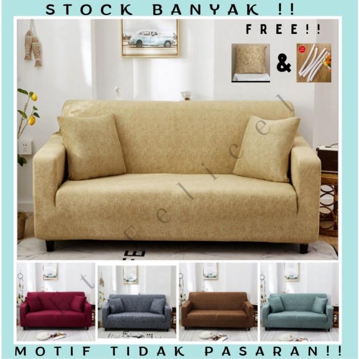 Elastic Sofa Cover Plain / Sarung Penutup Sofa Elastis Stretch Polos