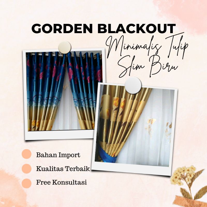 Minimalis SLIM Tulip BIRU