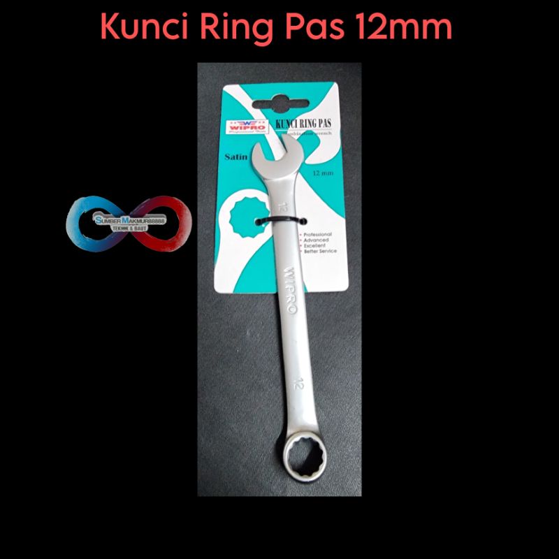 Kunci Ring Pas Ecer 12 mm WIPRO