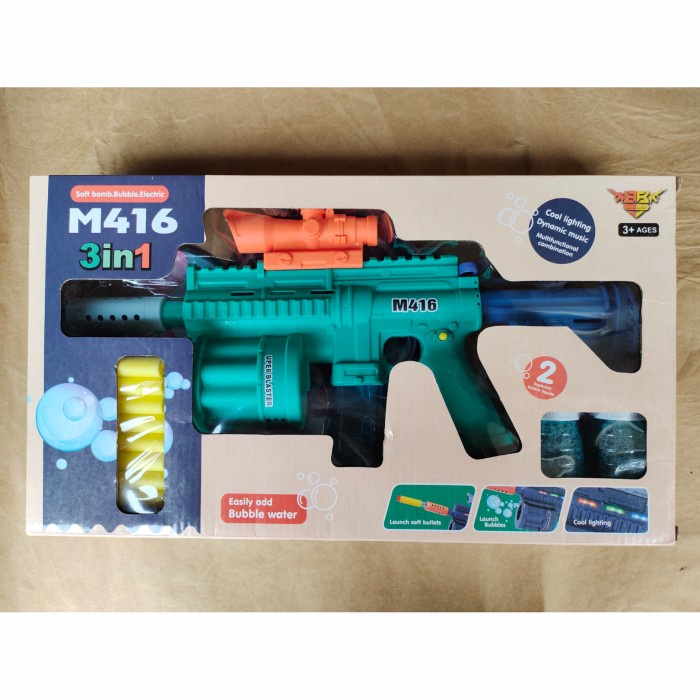 Mainan Tembakan Bubble 2 In 1 -- M416