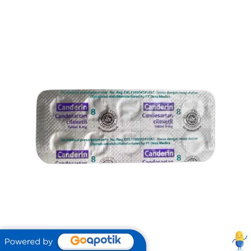 CANDERIN 8 MG STRIP 10 TABLET
