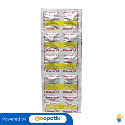 MOLACORT 0.75 MG STRIP 10 TABLET