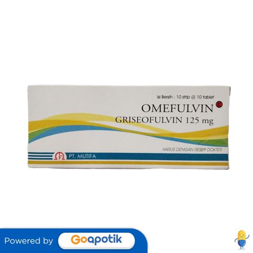 OMEFULVIN 125 MG BOX 100 TABLET