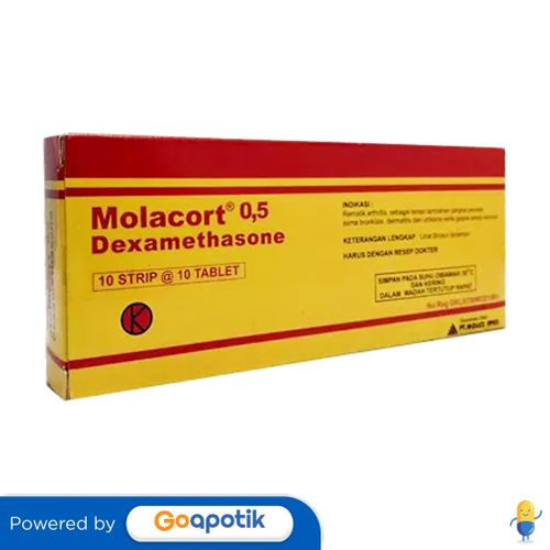 MOLACORT 0.5 MG BOX 100 TABLET