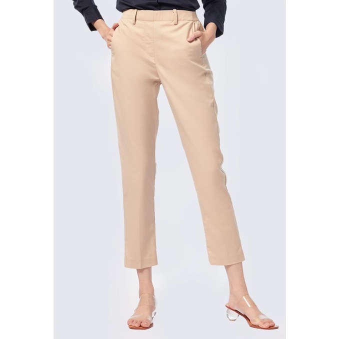 Executive Basic Tapered High Rise Editor Pants 5-LPWBSC534O434 Beige