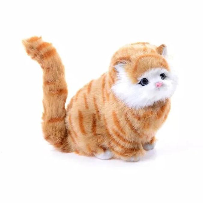 Boneka import kucing simulasi bisa meong
