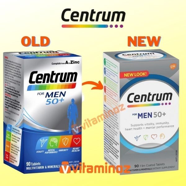 Centrum For Men 50+ - 90 Tablets /Multivitamin