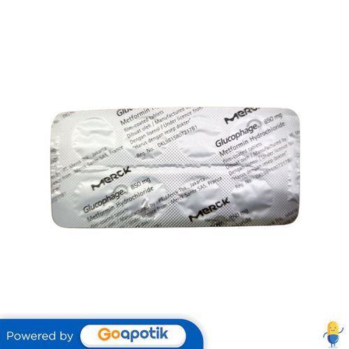 GLUCOPHAGE 850 MG STRIP 8 TABLET