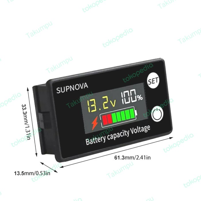 Battery Capacity Indicator Volt Meter 8Vdc ~ 100Vdc
