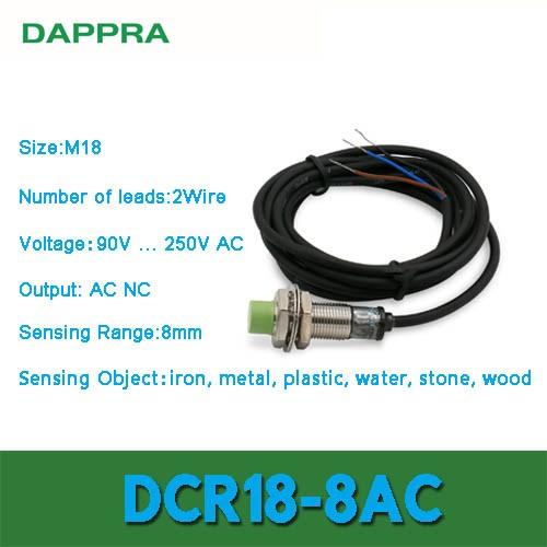 M18 8mm AC NC Capacitive Proximity Sensor Replace CR18-8AC OB21