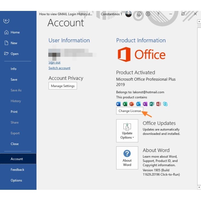 Mlcrosoft 0ffice 2019 Pro plus for 5 pc original lifetime