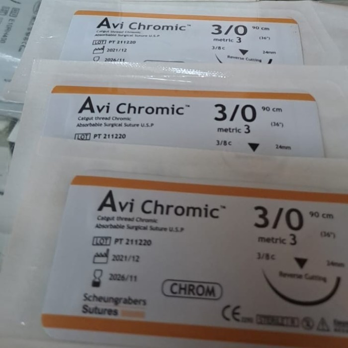 Benang Avi chromic 3/0 per pcs