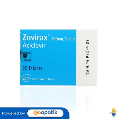 ZOVIRAX 200 MG BOX 25 TABLET