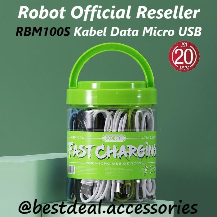 Kabel Data Robot RBM100 Micro USB Data Cable (1 Box isi 30 Pcs)