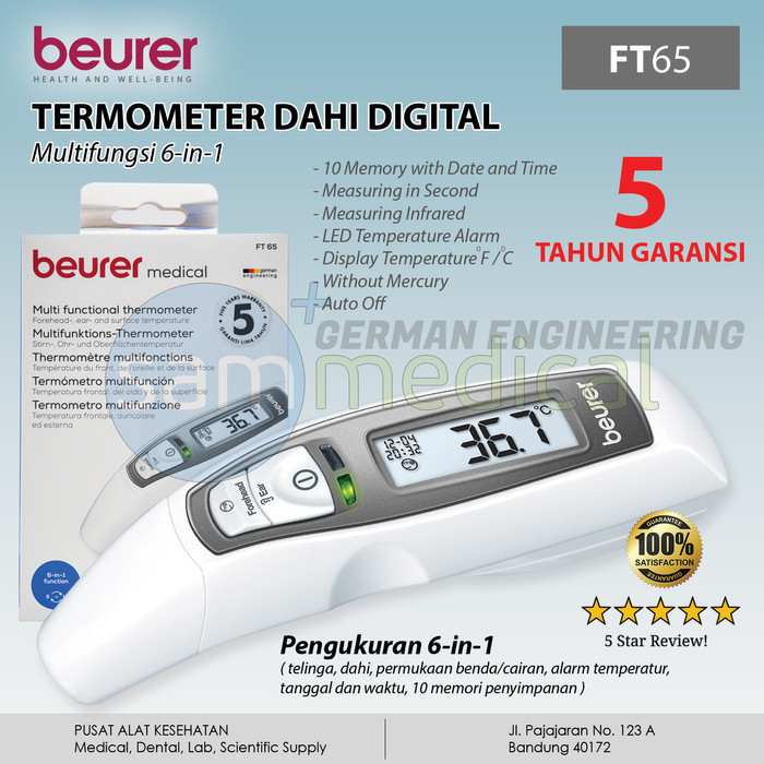 Beurer Ft 65 Termometer Digital 6In1 Ear & Forehead + More